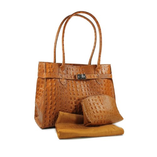 BELLI Lederset 3in1 cognac kroko