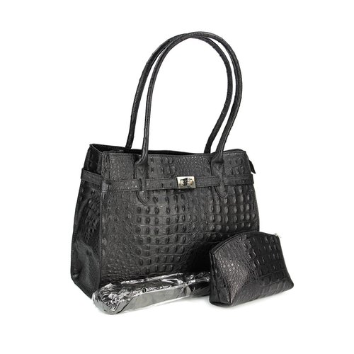 BELLI Leder Set 3in1 schwarz kroko
