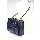 BELLI Design Bag "Verona" Leder Businesstasche dunkelblau