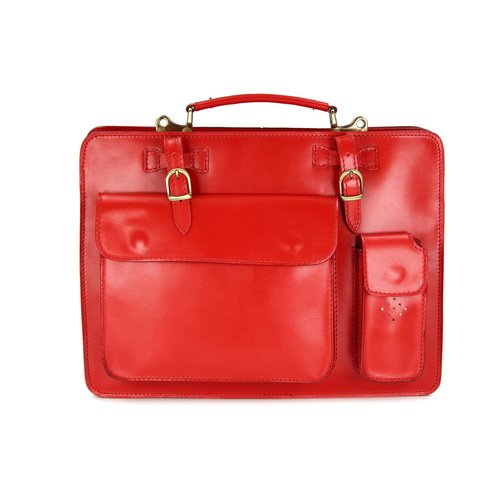 BELLI Design Bag "Verona" Leder Businesstasche rot