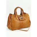 BELLI Ledertasche cognac kroko