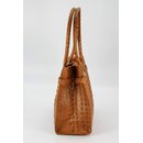 BELLI Leder Henkeltasche cognac kroko