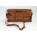 BELLI "City Clutch" Nappa Leder Handtasche cognac