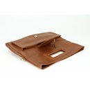 BELLI "City Clutch" Nappa Leder Handtasche cognac