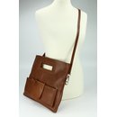 BELLI "City Clutch" Nappa Leder Handtasche cognac