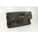 BELLI Nappa Leder Clutch dunkelbraun