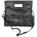 BELLI "City Clutch" Nappa Leder Handtasche schwarz