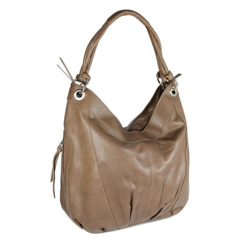 Belli ital. XXL Nappa Leder Shopper taupe schlamm