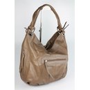 Belli ital. XXL Nappa Leder Shopper taupe schlamm