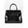 BELLI "The Bag" XL Ledertasche schwarz lack kroko