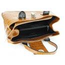 BELLI Ledertasche cognac lack kroko