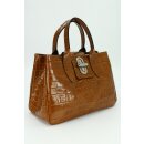 BELLI Ledertasche cognac lack kroko