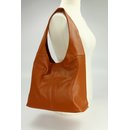 BELLI "Modena" mittelgrosser Nappaleder Shopper cognac