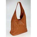 BELLI "Modena" mittelgrosser Nappaleder Shopper cognac