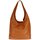 BELLI "Modena" mittelgrosser Nappaleder Shopper cognac