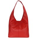 BELLI "Modena" mittelgrosser Nappaleder Shopper rot