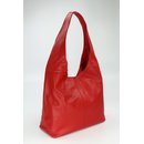 BELLI "Modena" mittelgrosser Nappaleder Shopper rot