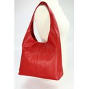 BELLI "Modena" mittelgrosser Nappaleder Shopper rot