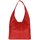 BELLI "Modena" mittelgrosser Nappaleder Shopper rot