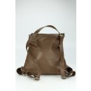 BELLI Nappa Leder Rucksack Backpack "London" taupe