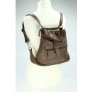 BELLI Nappa Leder Rucksack Backpack "London" taupe