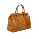 BELLI "The Bag" XXL Ledertasche cognac kroko