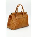 BELLI "The Bag" XXL Ledertasche cognac kroko