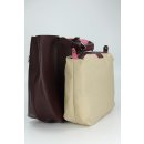 BELLI Designer Ledertasche Henkeltasche bordeaux dunkel