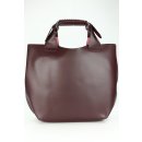 BELLI Designer Ledertasche Henkeltasche bordeaux dunkel