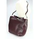 BELLI Designer Ledertasche Henkeltasche bordeaux dunkel