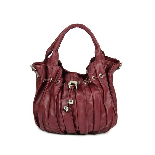 BELLI "Globe Bag" Ledertasche bordeaux