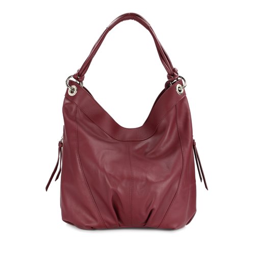 BELLI ital. Nappa Leder Shopper bordeaux rot