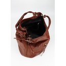 BELLI ital. Nappa Leder Shopper maronen braun