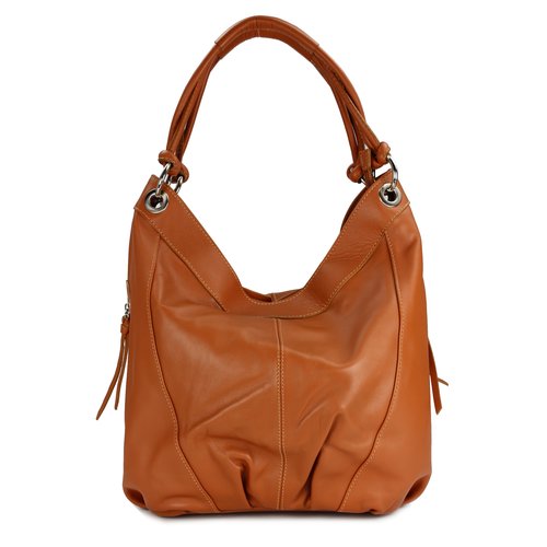 BELLI ital. Nappa Leder Shopper cognac