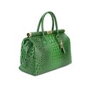 BELLI "The Bag" XXL Ledertasche grün kroko