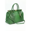 BELLI "The Bag" XXL Ledertasche grün kroko