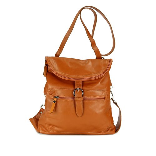 BELLI Nappa Leder Rucksack Backpack "London" cognac braun