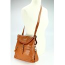 BELLI Nappa Leder Rucksack Backpack "London" cognac braun