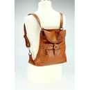 BELLI Nappa Leder Rucksack Backpack "London" cognac braun