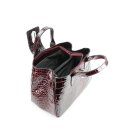 BELLI Ledertasche bordeaux rot lack kroko