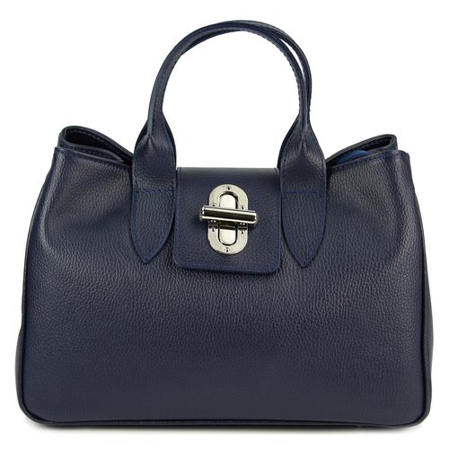 BELLI Ledertasche blau glatt