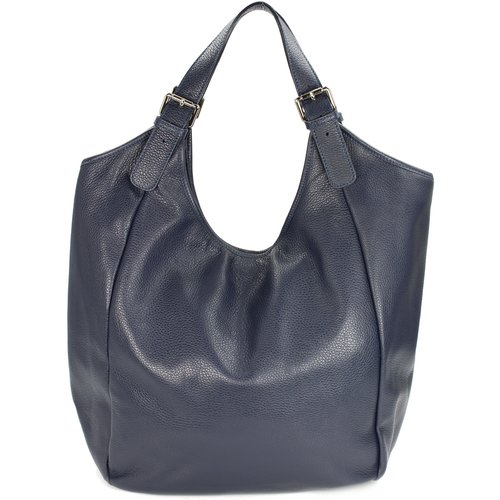 BELLI XXL Nappa Leder Shopper dunkelblau