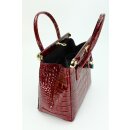 BELLI "The Bag L" Ledertasche bordeaux lack kroko