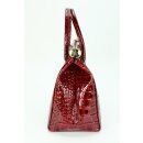 BELLI "The Bag L" Ledertasche bordeaux lack kroko