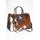 BELLI exclusive Fell Ledertasche braun kroko kuh