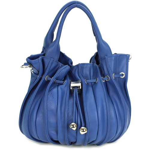 BELLI "Globe Bag" Ledertasche royalblau