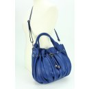 BELLI "Globe Bag" Ledertasche royalblau