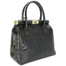 Belli "The Bag" L Ledertasche schwarz kroko