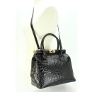 Belli "The Bag" L Ledertasche schwarz kroko