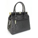 Belli "The Bag" L Ledertasche schwarz kroko